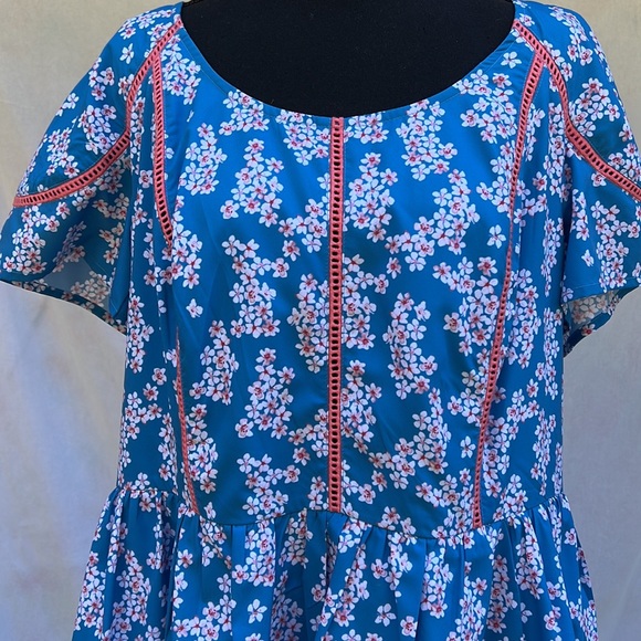 eShakti Peplum Floral Dress 18W - Picture 2 of 3